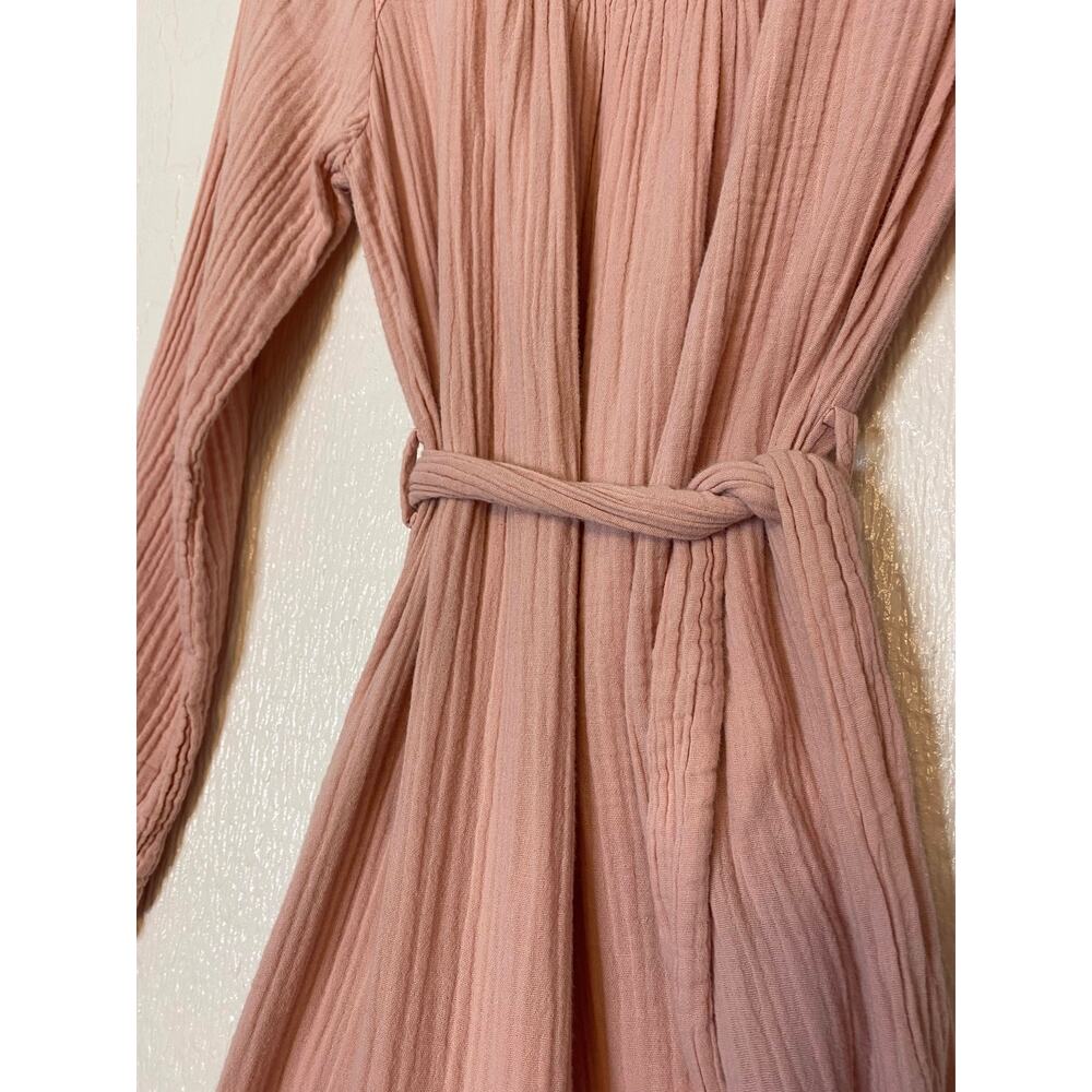 XIRENA Pink Gauze Belted Long Sleeve Maxi Dress US S - Picture 8 of 12